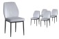 Pack de 4 cadeiras LULILA Cinzento Pack de 4 cadeiras LULILA Cinzento