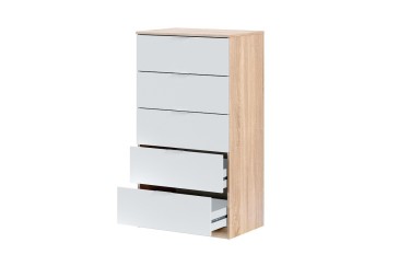 PACK Quarto MEDITERRANEO + Cama Rebatível RECKTO 135 + Roupeiro TOP + Cómoda com Gavetas