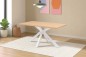 Mesa fixa de sala de jantar CROSS – pés brancos