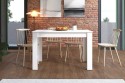 Mesa de jantar HAMAR em branco com extensão