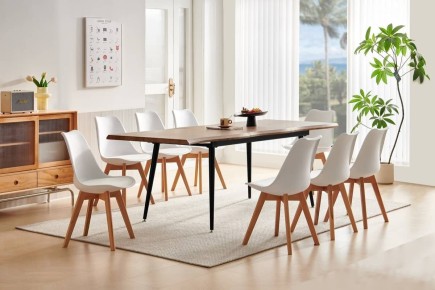 Mesa de jantar extensível WAVE Natural
