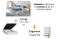 PACK Quarto MEDITERRANEO + sommier com arrumação RECKTO 135 + Cómoda MEDITERRANEO