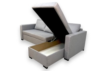 Chaise Longue Cama LISBOA Cinzento CLARO REVERSÍVEL