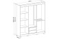 Armario VERONA 6 Puertas 2 Cajones Roble y Blanco