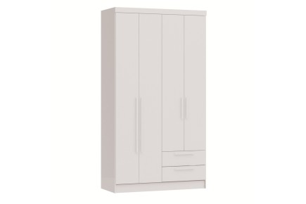 Roupeiro NERO 4 Portas 2 Gavetas Branco