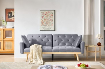 Sofá-cama CLIC CLAC em cor CINZA ao MELHOR PREÇO