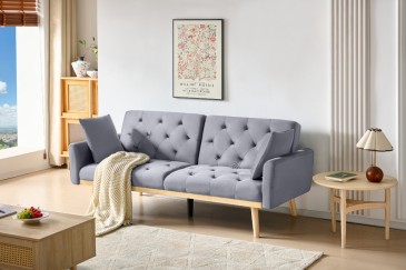 Sofá cama CLIC CLAC Talisa en color GRIS al MEJOR PRECIO