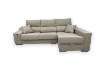 Sofá chaiselonge OSCAR en color beige al MEJOR PRECIO