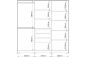 Armário SAFIRA 6 Portas 3 Gavetas Branco Armário SAFIRA 6 Portas 3 Gavetas Branco