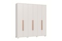 Armario SAFIRA 6 Puertas 3 Cajones Blanco