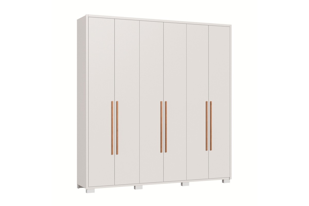 Armário SAFIRA 6 Portas 3 Gavetas Branco Armário SAFIRA 6 Portas 3 Gavetas Branco