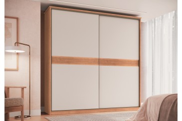 Roupeiro 2 portas de correr MASTER com 2 gavetas em Cedro e/ou Branco