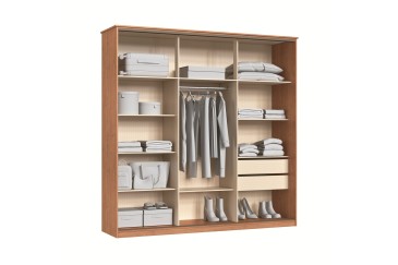 Roupeiro 2 portas de correr MASTER com 2 gavetas em Cedro e/ou Branco