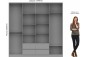 Armario ASTOR 4 Puertas 4 Cajones Roble Armario ASTOR 4 Puertas 4 Cajones Roble