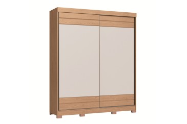 Armario MAGNO 2 Puertas correderas 3 Cajones Roble y Blanco