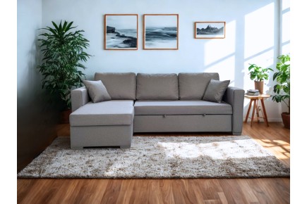 Chaise Longue Cama LISBOA Cinzento CLARO REVERSÍVEL