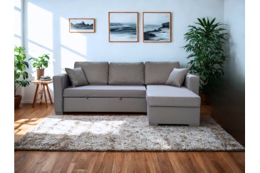 Chaise Longue Cama LISBOA Cinzento CLARO REVERSÍVEL