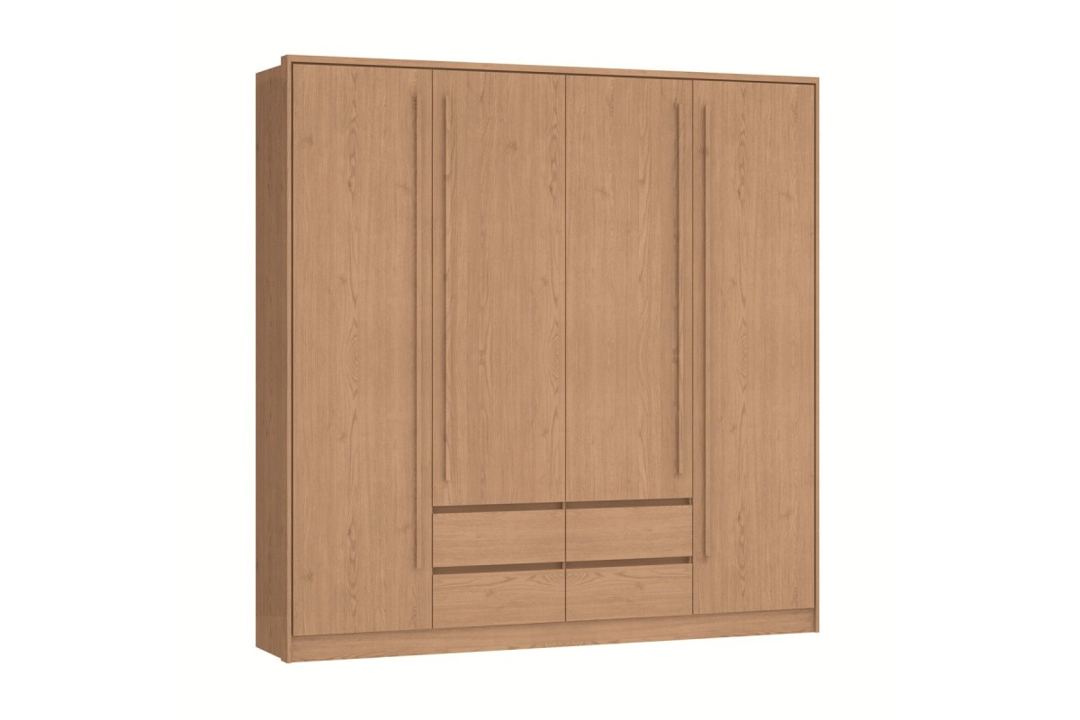 Armario ASTOR 4 Puertas 4 Cajones Roble Armario ASTOR 4 Puertas 4 Cajones Roble