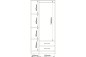 Roupeiro MOSCOU 3 Portas 2 Gavetas Branco Roupeiro MOSCOU 3 Portas 2 Gavetas Branco