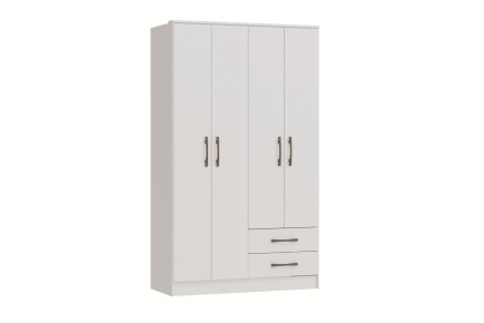 Armario 4 puertas 2 cajones en color blanco al mejor precio