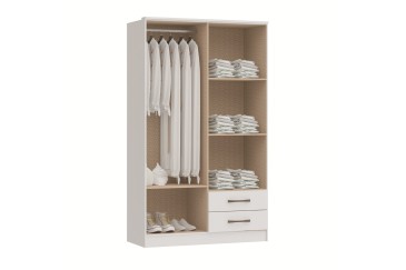 Roupeiro TOQUIO 4 Portas 2 Gavetas Branco