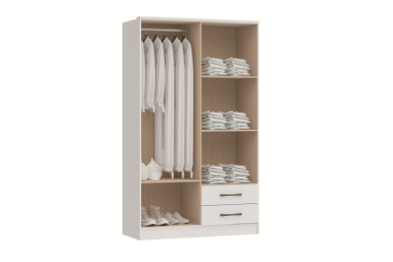 Roupeiro TOQUIO 4 Portas 2 Gavetas Branco
