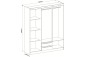 Armario MALI 6 Puertas batientes 2 Cajones Roble Armario MALI 6 Puertas batientes 2 Cajones Roble