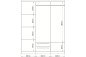 Armario MALI 6 Puertas batientes 2 Cajones Roble Armario MALI 6 Puertas batientes 2 Cajones Roble