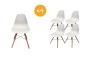 Pack 4 cadeiras Nordic.3 brancas de design Pack 4 cadeiras Nordic.3 brancas de design