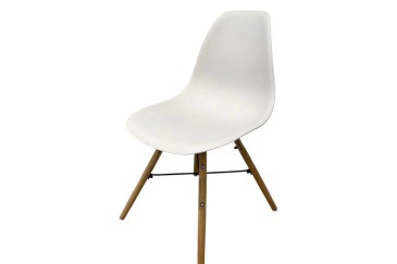 Conjunto de 4 cadeiras de design nórdico na cor branca