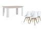 PACK Mesa ANNIKA + 4 Sillas BEECH Blancas PACK Mesa ANNIKA + 4 Sillas BEECH Blancas