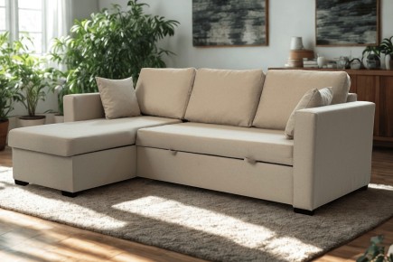 Sofá Chaise Longue Cama bege ao MELHOR PREÇO