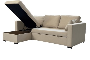 Sofá Chaise Longue Cama bege ao MELHOR PREÇO
