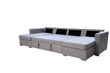 Sofá Chaise Longue de canto conversível em Cama COIMBRA Cinzento ao MELHOR PREÇO