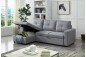 Sofá-cama Chaiselongue BRIENNE Cinzento REVERSÍVEL Sofá-cama Chaiselongue BRIENNE Cinzento REVERSÍVEL