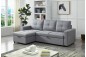 Sofá Chaiselongue Cama BRIENNE Capitone Gris REVERSIBLE Sofá Chaiselongue Cama BRIENNE Capitone Gris REVERSIBLE