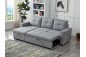 Sofá Chaiselongue Cama BRIENNE Capitone Gris REVERSIBLE Sofá Chaiselongue Cama BRIENNE Capitone Gris REVERSIBLE