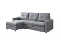 Sofá-cama Chaiselongue BRIENNE Cinzento REVERSÍVEL Sofá-cama Chaiselongue BRIENNE Cinzento REVERSÍVEL