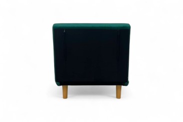 Sofá cama de 1 Plaza tapizado en loneta de color verde oscuro al MEJOR PRECIO