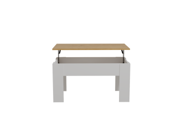 Mesa de centro em carvalho e branco ao MELHOR PREÇO