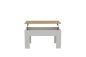 Mesa de centro elevatória VIKA Carvalho Artisan e Branco
