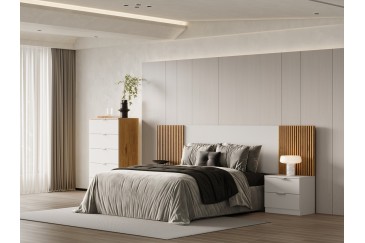 Quarto de casal LUKA Carvalho e Branco