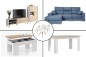 Pack POUPANÇA Sala NESS + Mesa TUSCANY + Sofá ARLEEN Azul