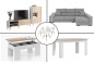 Pack POUPANÇA Sala NESS + Mesa TUSCANY + Sofá OSCAR Dta. Cinza