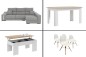 Pack AHORRO Salón: Mesa TUSCANY + Sofá OSCAR Dcha Gris