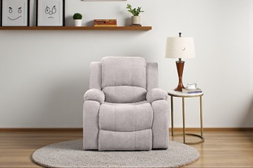 Sillón Relax BISHOP tapizado en color beige al MEJOR PRECIO