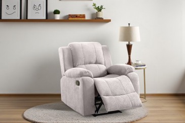 Sillón Relax BISHOP tapizado en color beige al MEJOR PRECIO