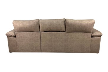 Sofá chaiselongue 3 Plazas Reversible 268 cm marrón al MEJOR PRECIO