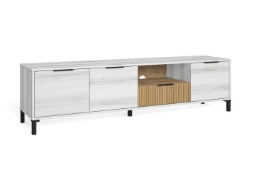 Pack de 3 Móveis de Sala TOKIO Branco Albo e Carvalho ao MELHOR PREÇO