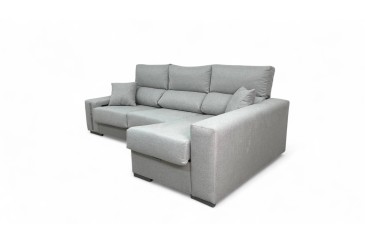 Sofá chaise lounge OSCAR em cor cinzenta ao MELHOR PREÇO